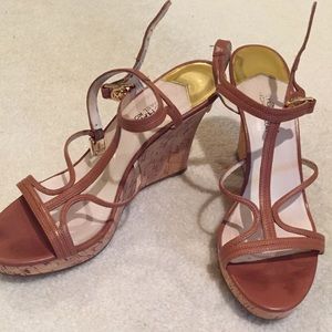 Tan Michael Kors wedges
